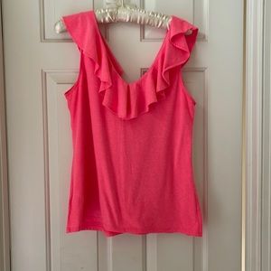 Classic pink sleeveless ruffled Lilly Pulitzer size M